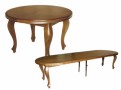 Round oaken table, legs Louis S111
